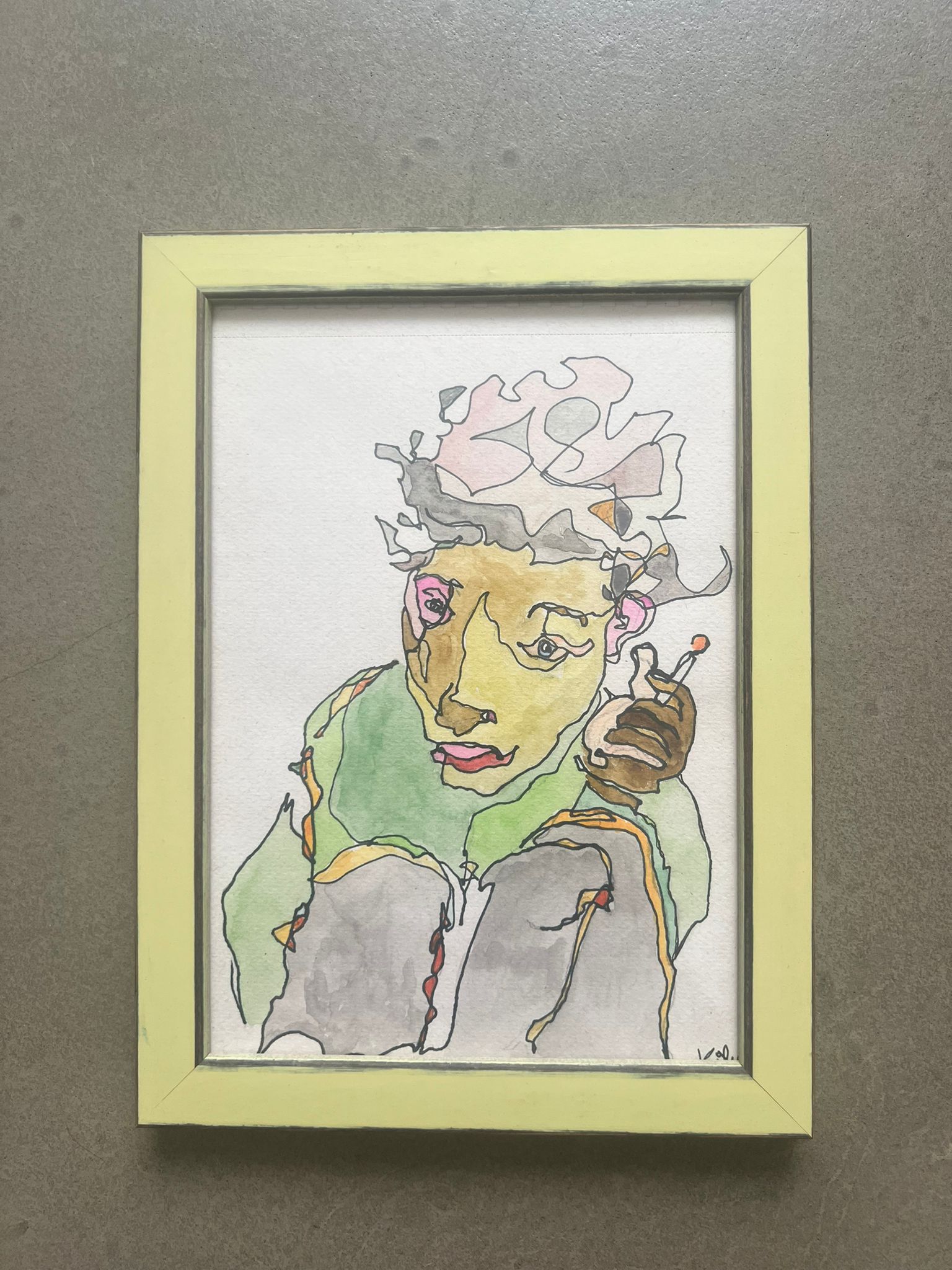 Cigarette Frau - Original artwork