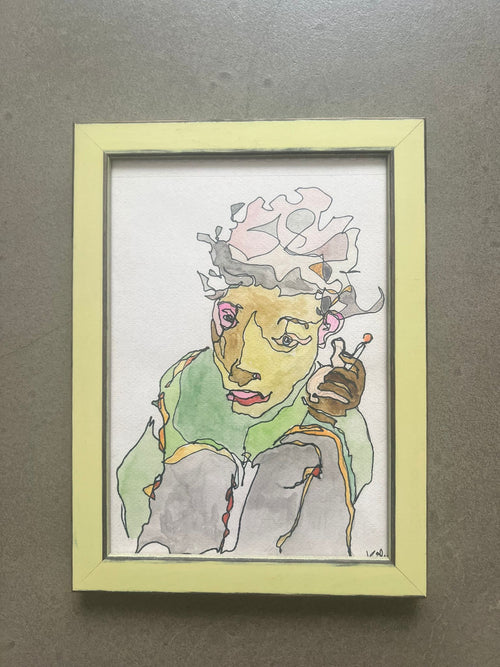 Cigarette Frau - Original artwork