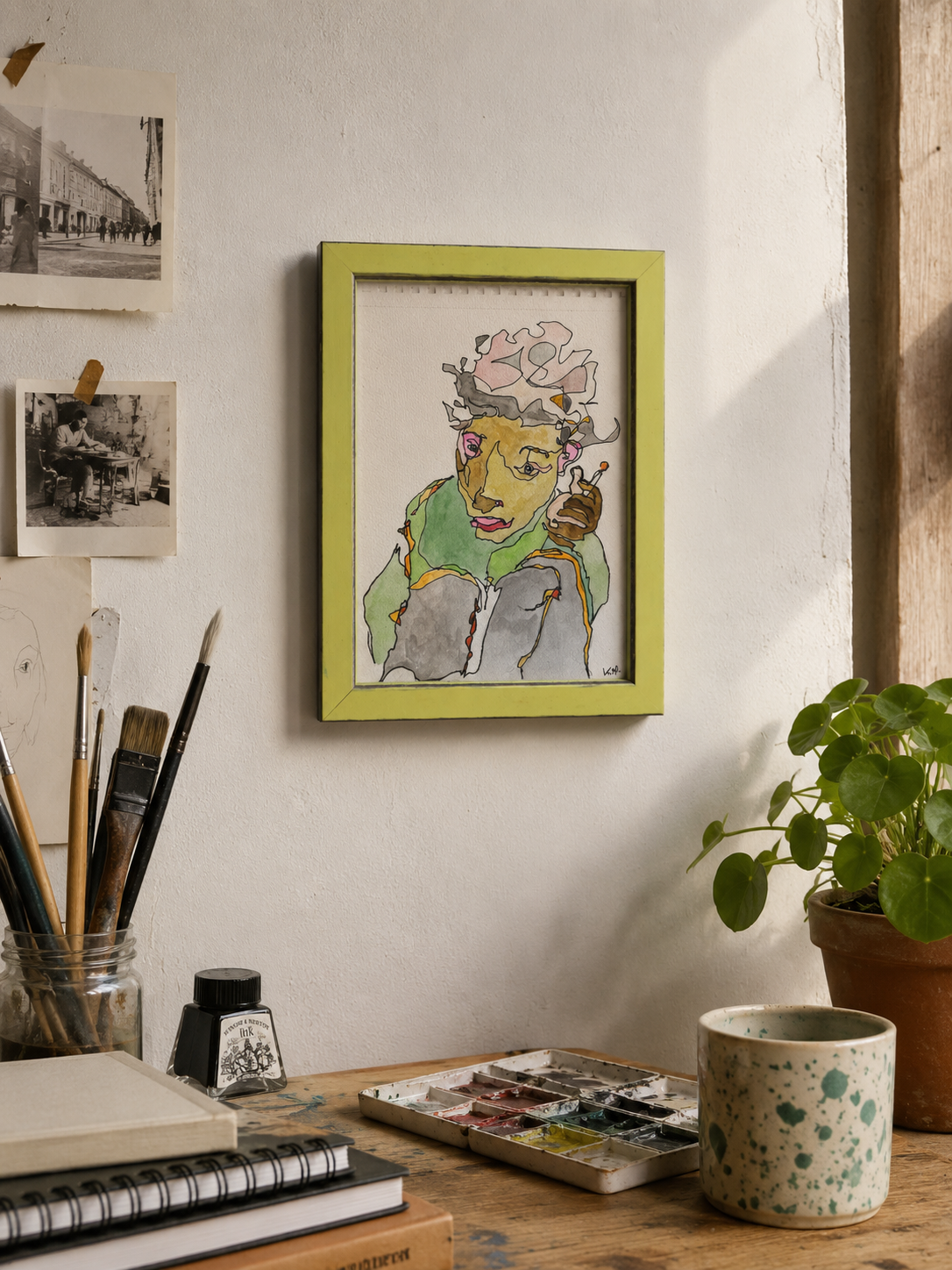 Cigarette Frau - Original artwork